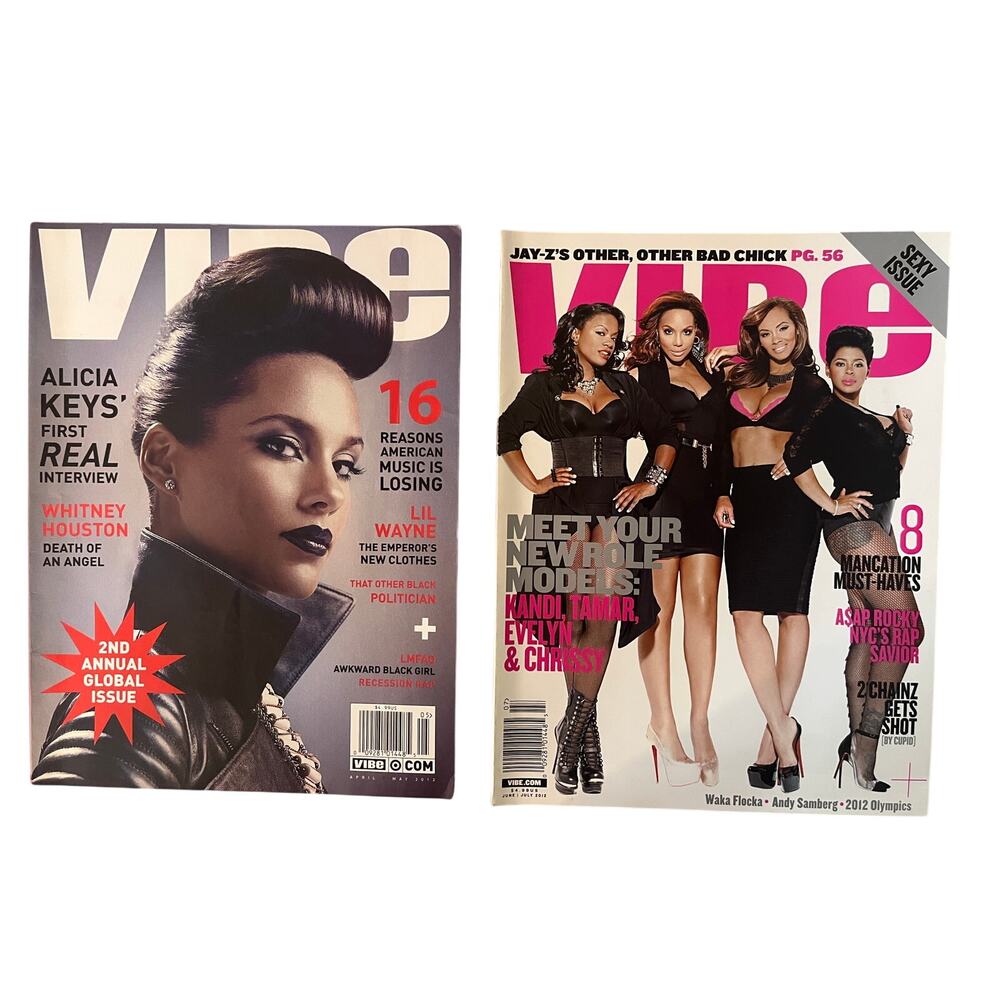 VIBE Magazine Lot 2 2012 Alicia Keys Whitney Houston Kandi Tamar Braxton